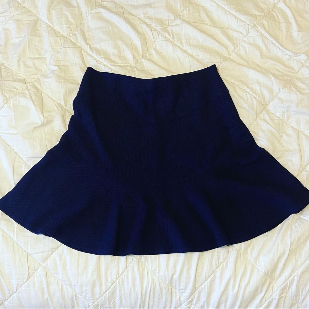 Navy Blue A-line Mini Skirt